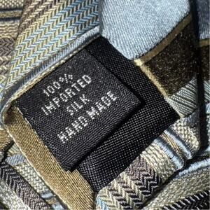 SILK KENNETH COLE REACTION TIE MENS BLUE STRIPED DIAGONAL CLASSIC HAND MADE USED